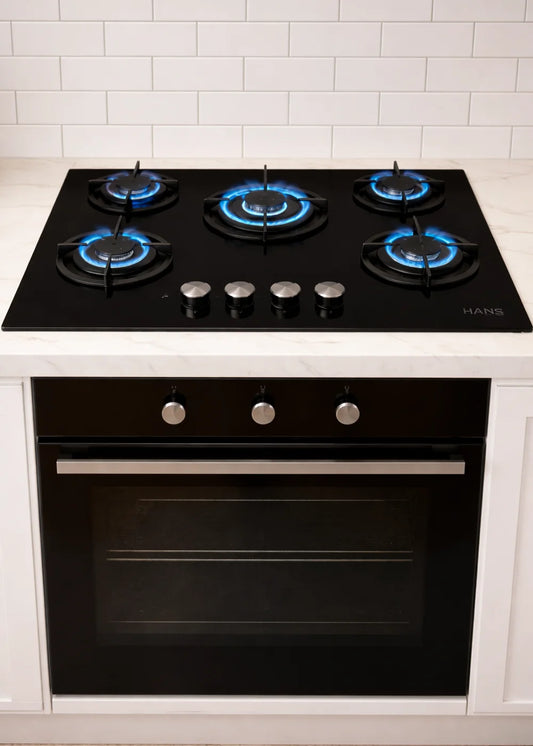 Gas Hob on Glass | 5 Burners