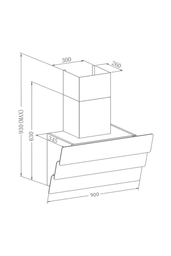 Wall Chimney Hood |  Input power 382W