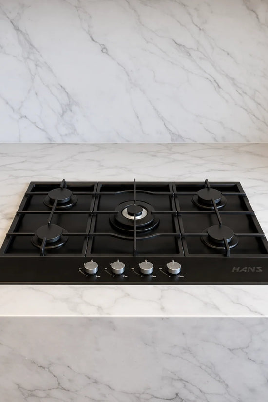 Gas Hob on Glass | 5 Burners