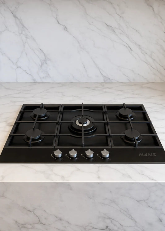 Gas Hob on Glass | 5 Burners