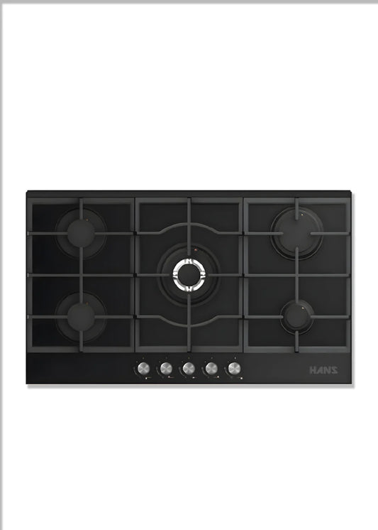 Gas Hob on Glass | 5 Burners