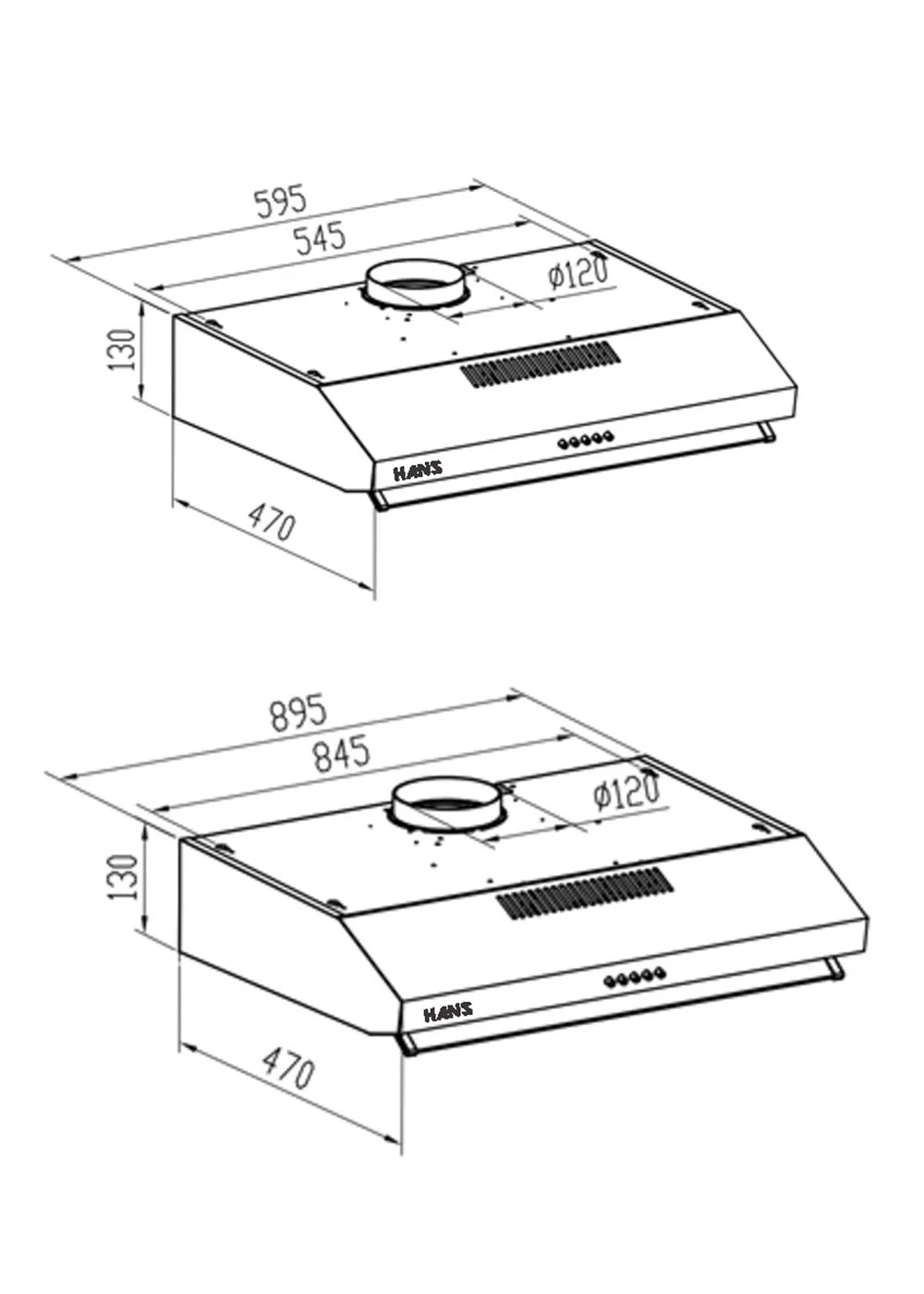 Conventional Hood| Input power 120W