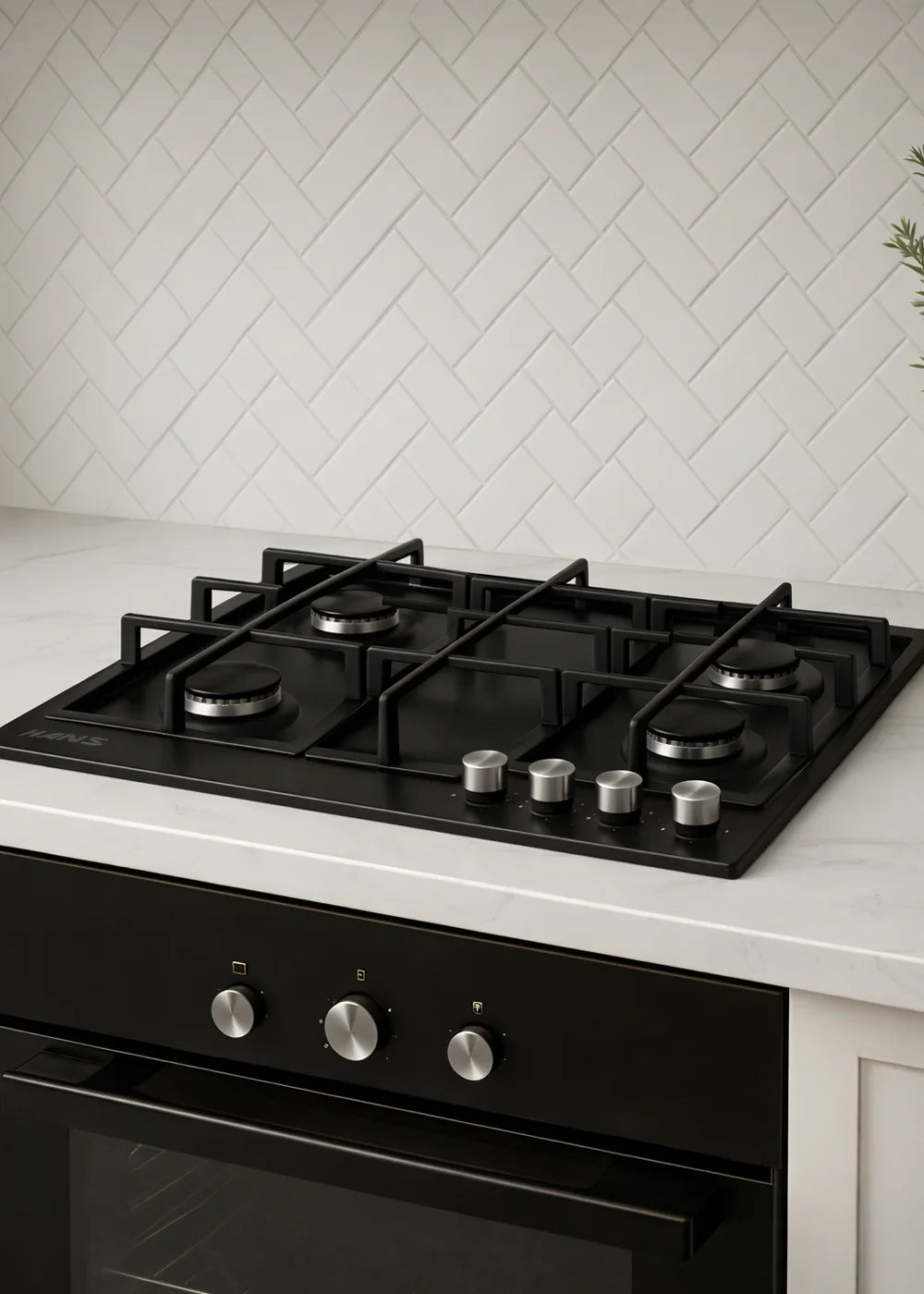 Gas Hob on Glass | 4 Burners