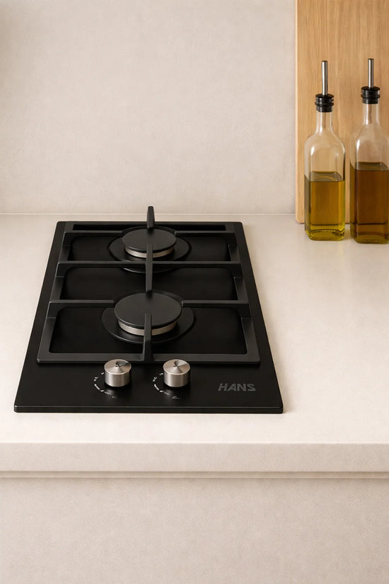 Gas Hob on Glass | 2 Burners