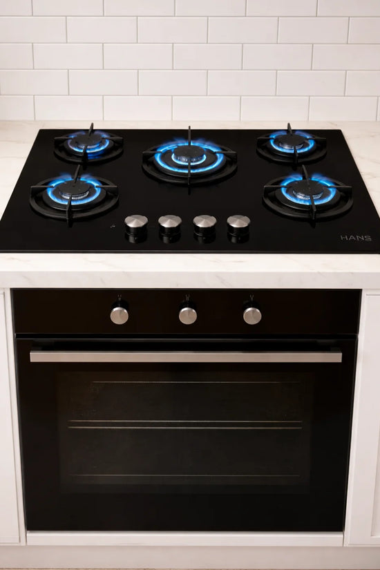 Gas Hob on Glass | 5 Burners
