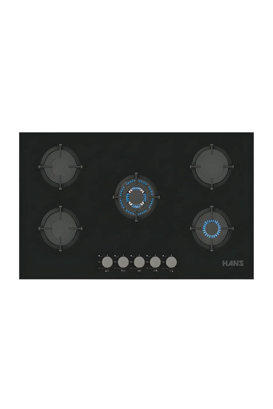 Gas Hob on Glass | 5 Burners