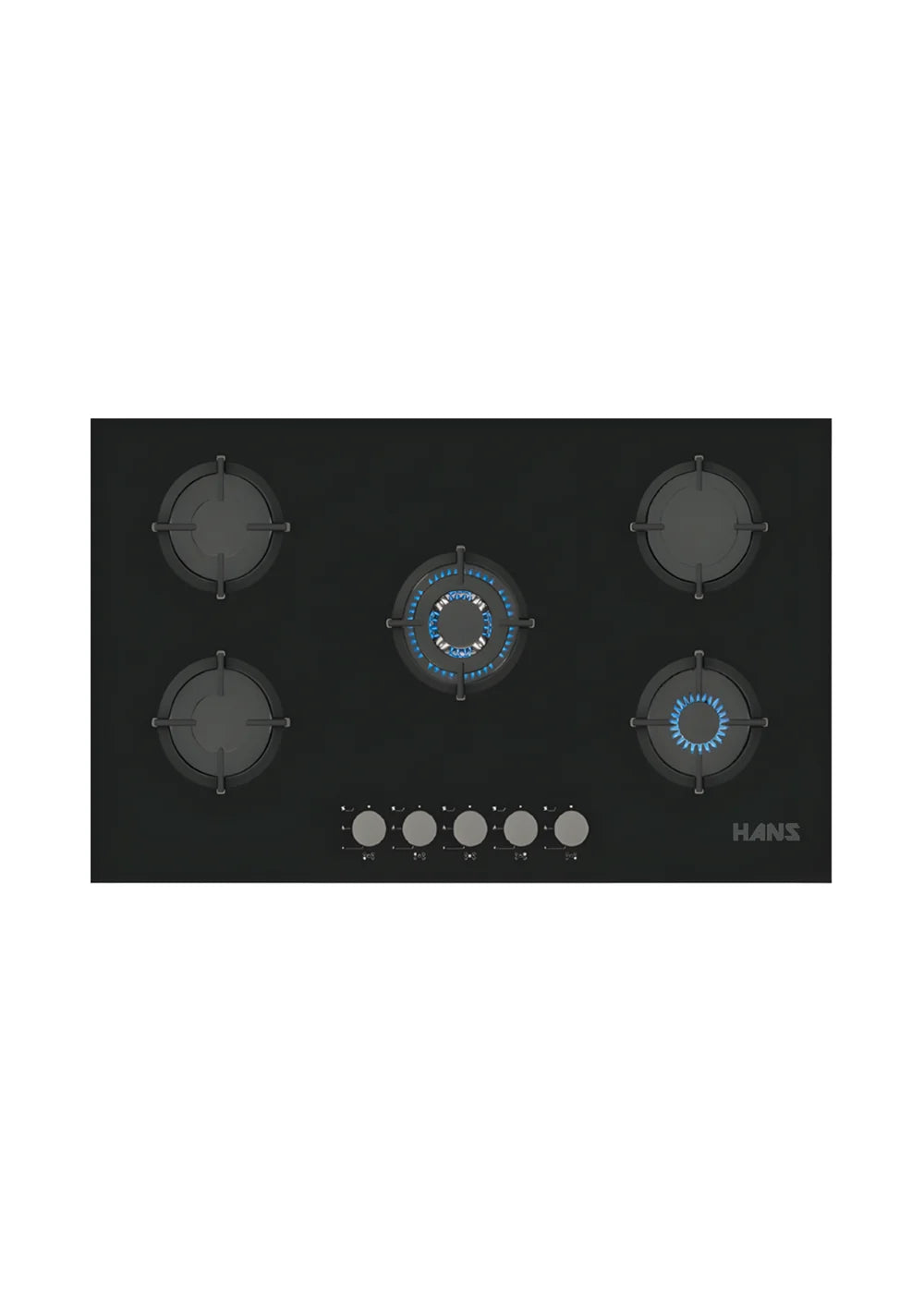 Gas Hob on Glass | 5 Burners
