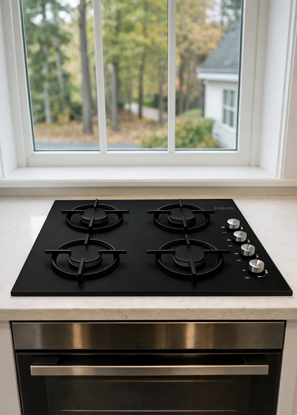 Gas Hob on Glass | 4 Burners