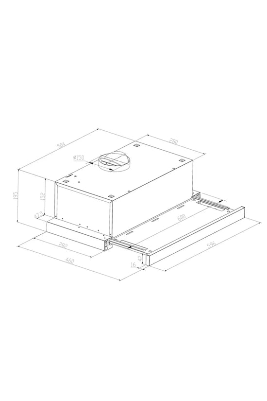 Wall Chimney Hood | Input power 182W |  Rocker Control