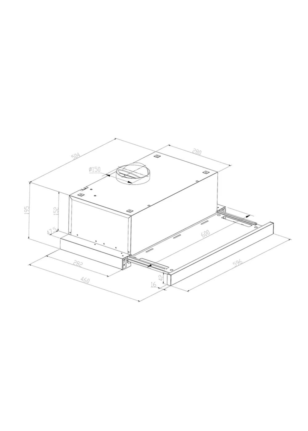 Wall Chimney Hood | Input power 182W |  Rocker Control