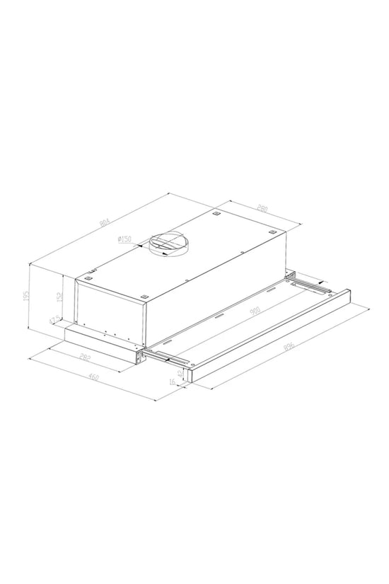 Wall Chimney Hood | Input power 182W |  Rocker Control