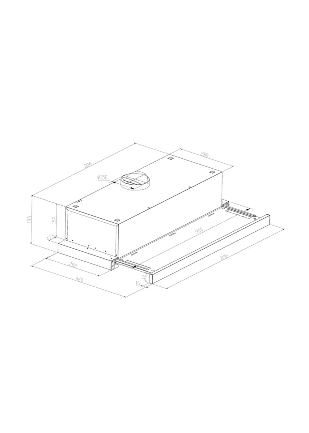 Wall Chimney Hood | Input power 182W |  Rocker Control