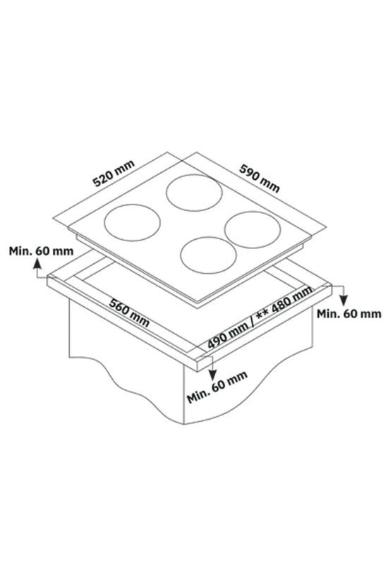 Electric Hob - 60 CM