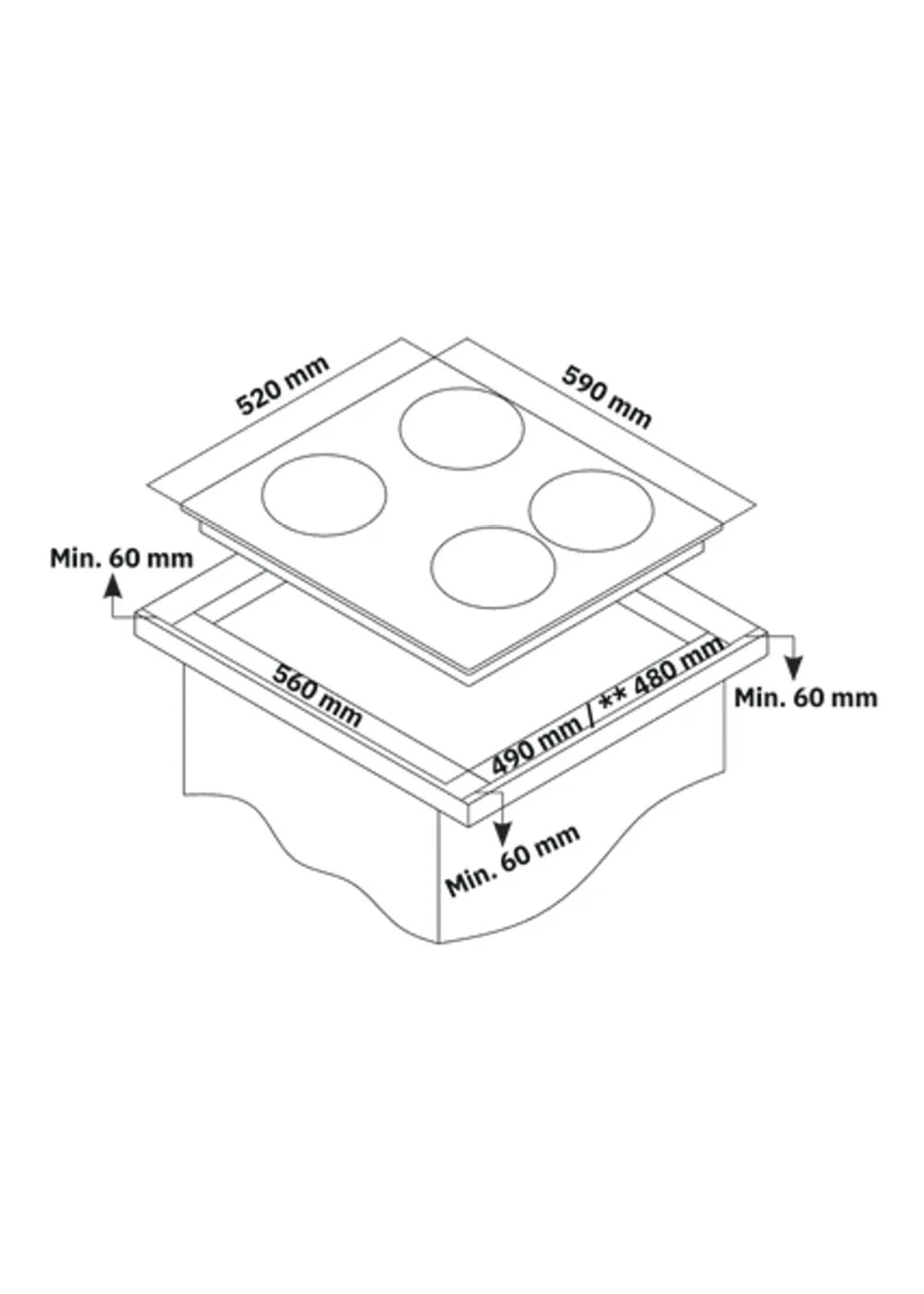 Electric Hob - 60 CM