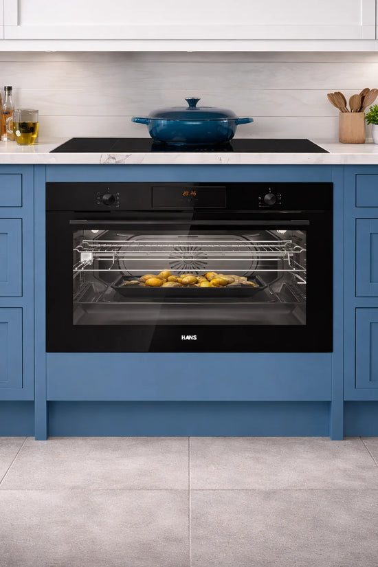 Black Glass Electric Oven 90cm