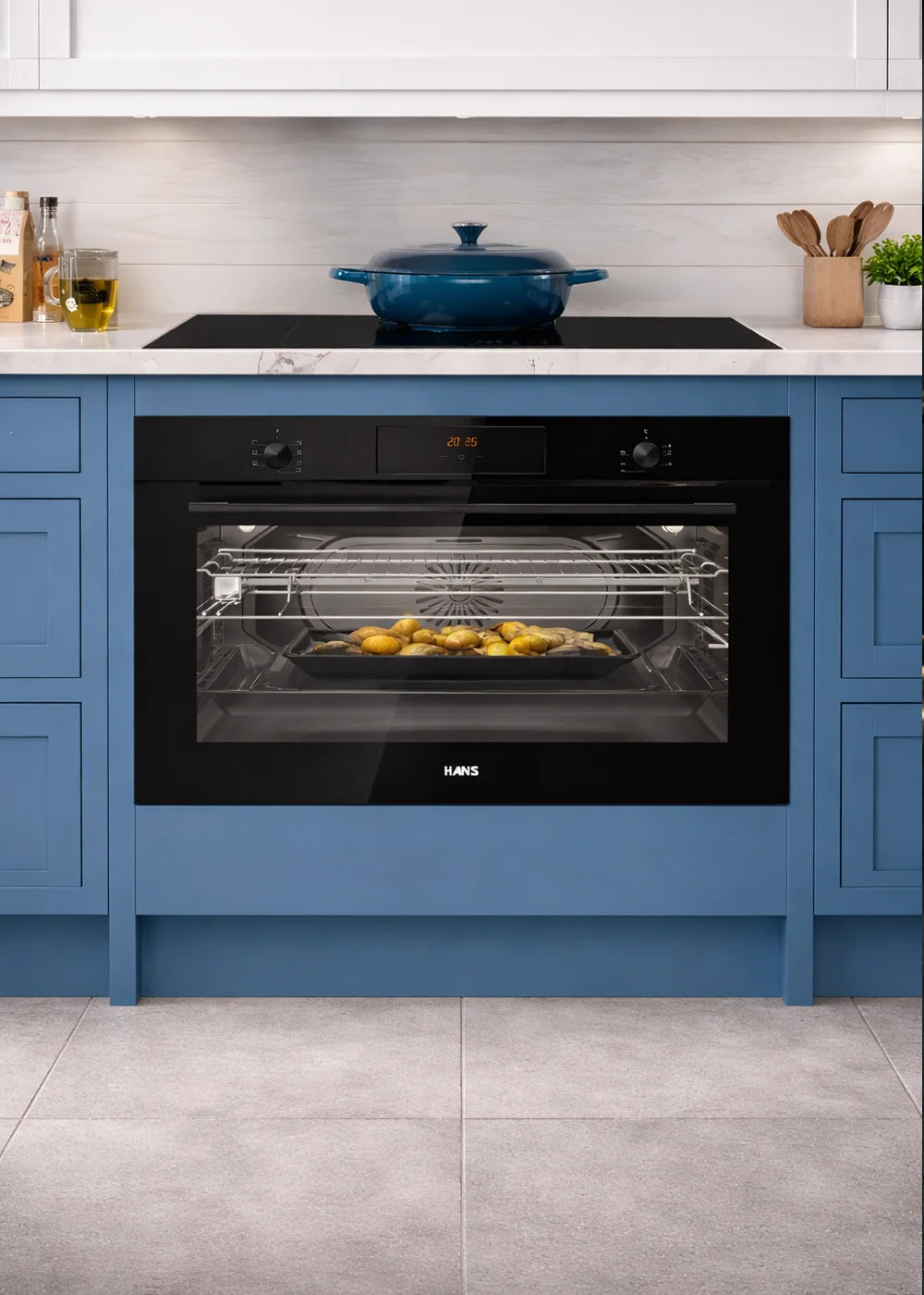 Black Glass Electric Oven 90cm