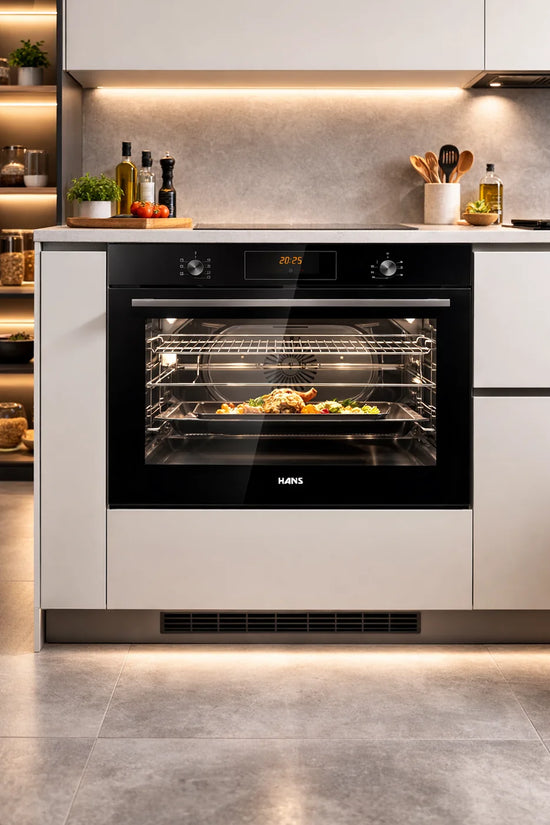 Black Glass Electric Oven 90cm