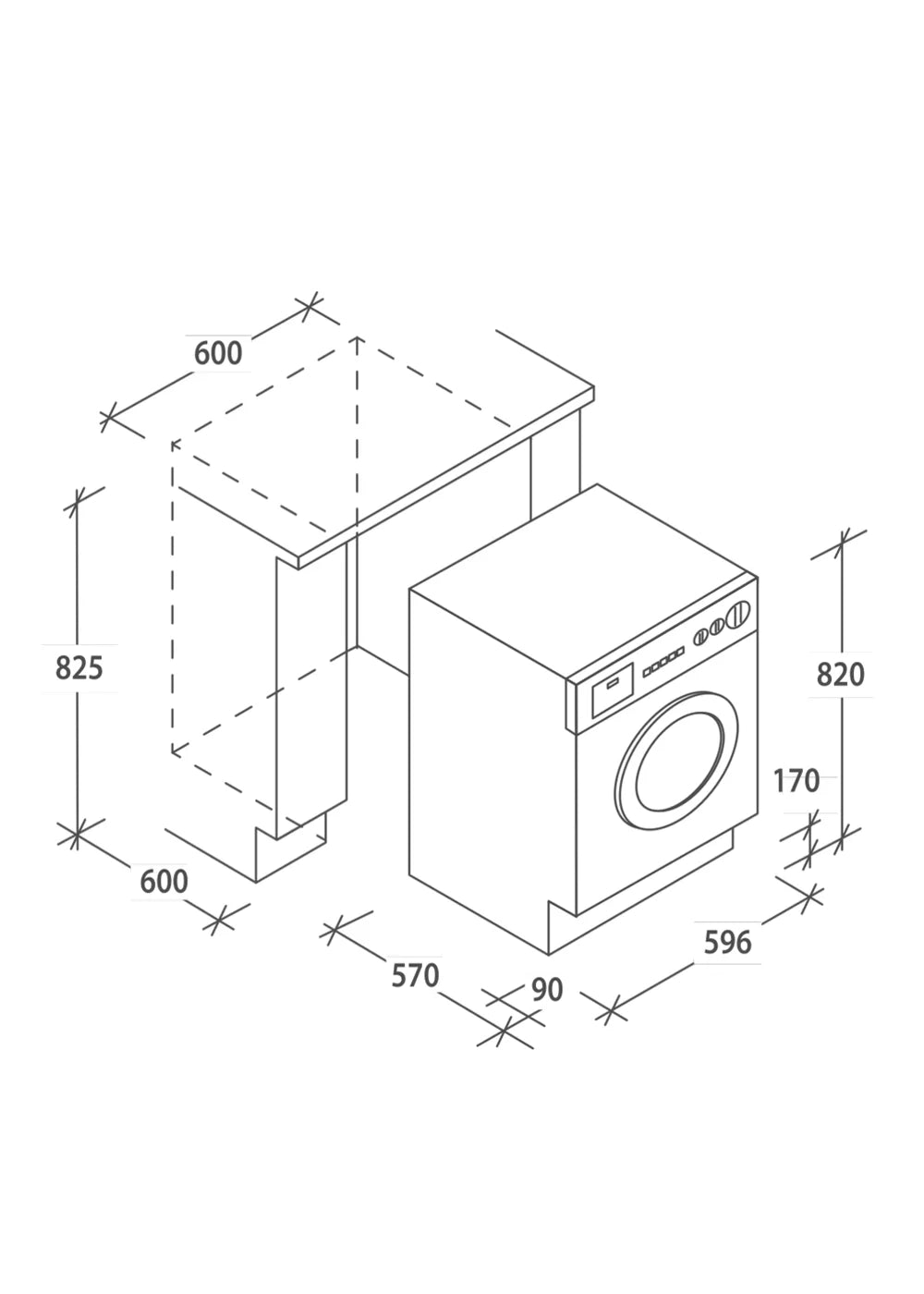 Built in washing machine
