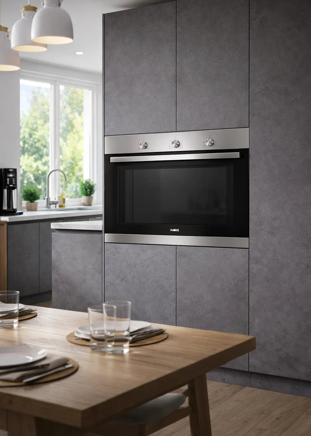 INOX Electric Oven 90CM
